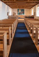 In der Olavskirche in Kirkjubour, Insel Steymoy, Färöer-Inseln