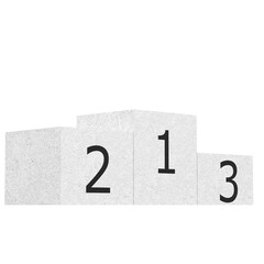 3d rendering illustration of a sport pedestal podium