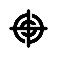 target line icon. Goal concept. Marketing targeting strategy symbol. Logo design. Vector illustration.