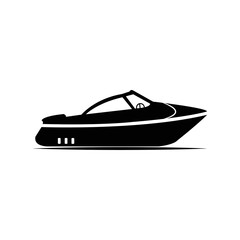 Naklejka premium Boat, sail, sailing, ship, yacht icon. Vector illustration, flat design.
