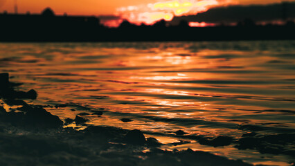 Fototapeta sunset over the sea obraz
