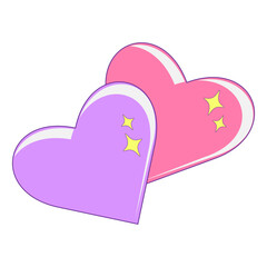 Aesthetic Y2k glamour pink vector elements 