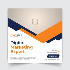 Digital marketing expert social media post design template
