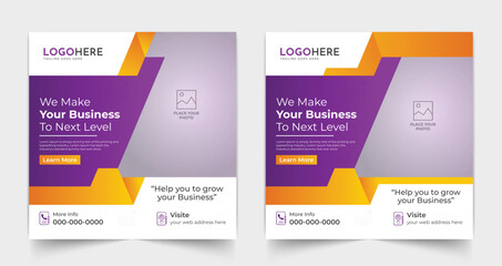 Digital marketing agency social media post or instagram post template design