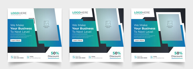 Digital marketing agency promotion social media post template design 