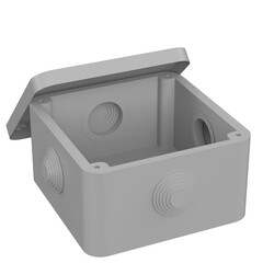 3d rendering illustration of a square junction box