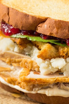 Homemade Thanksgiving Leftover Turkey Sandwich