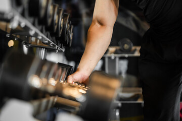 man working out at the gym