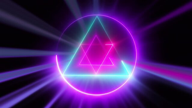 Magic neon sign. Computer generated 3d render