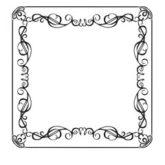 Frame, in the style of an ornament, Vector illustration eps 10, Art.	