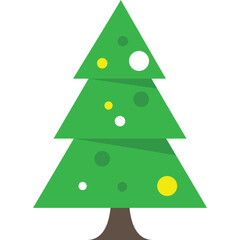 christmas tree icon, merry christmas and happy new year