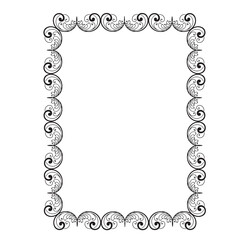 Frame, in the style of an ornament, Vector illustration eps 10, Art.	