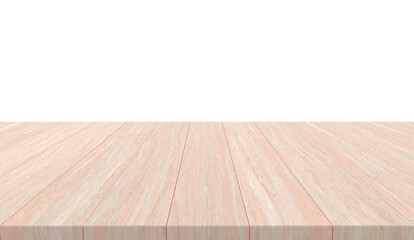 分離された背景上の木製テーブルの3Dイラストレーション