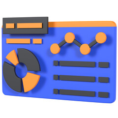Statistics 3D icon