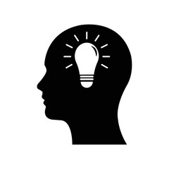 Idea hand drawn symbol on white background color editable
