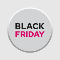 Button labeled Black Friday in neomorphism style.