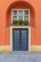 Fototapeta na wymiar Terracotta Building Doors