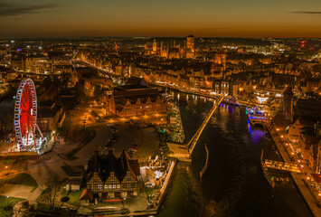 gdansk city at night