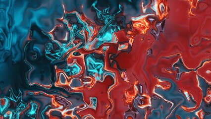 Obraz premium Abstract blue and red colorful marble texture background. Modern backdrop, liquid paint mixing together