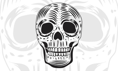 Skull Vector illustration graphics Silhouette