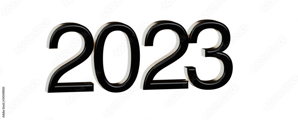Aufkleber typography design of 2023 with welcome 2023 concept design.