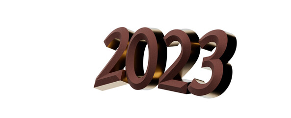 Typography design of 2023 with welcome 2023 concept design.