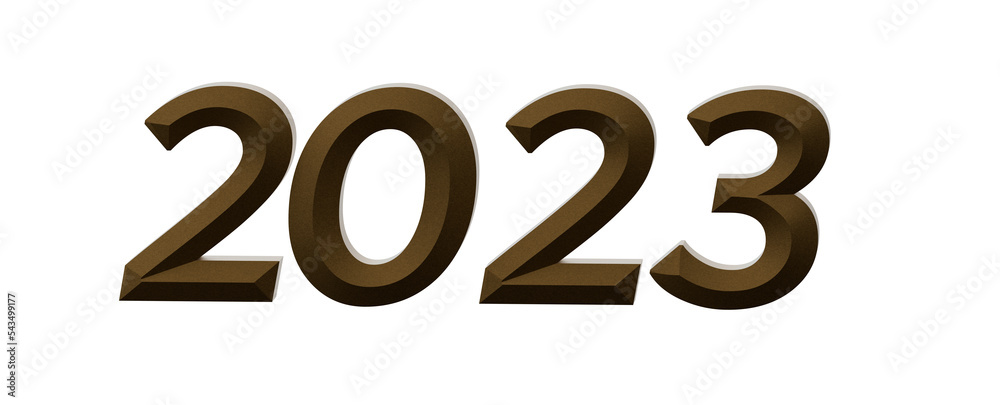 Poster Typography design of 2023 with 3d style design