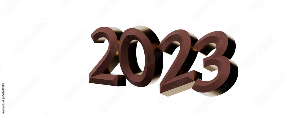 Poster Typography design of 2023 with 3d style