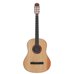 3d rendering illustration of a student classical guitar