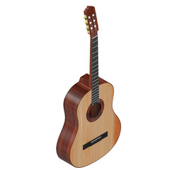 Fototapeta premium 3d rendering illustration of a student classical guitar