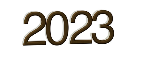 Happy New Year 2023 Text Typography Design Patter,