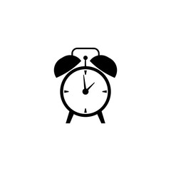 Alarm clock icon isolated on white background. 
