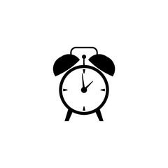 Alarm clock icon isolated on white background. 