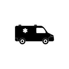 Ambulance car vector icon. filled flat sign for mobile concept and web design.