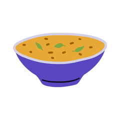 Cartoon Design Element. Hand Drawn Bowl Of Soup