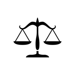 scales of justice icon design vector template