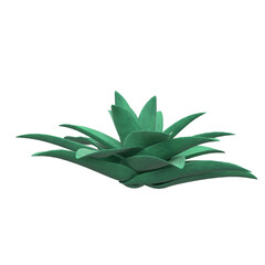 3d rendering illustration of a stylized succulent plant
