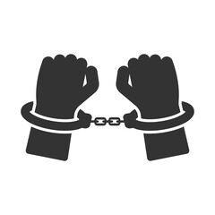 Handcuffs icon - obrazy, fototapety, plakaty