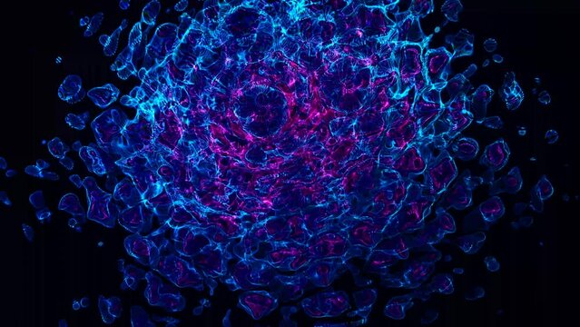 Dark blue and purple abstract smooth blurred wavy motion background