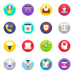 Pack of Medication Flat Icons
