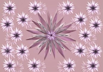 Print for bed linen, table and wallpaper with watercolor texture in graphic art