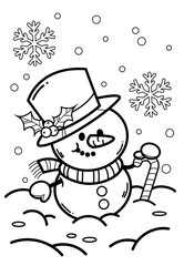 Snowman Coloring Page