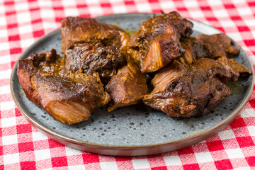 pieces of roasted pork - pulled pork