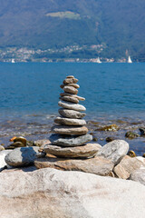 Steinmännchen am Lago Maggiore in der Schweiz