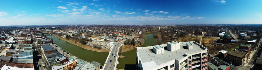 Aerial panorama of Chatham, Ontario, Canada - 543514729