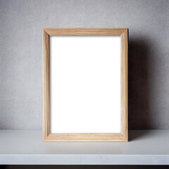 Modern Wood Picture Frame Mockup - 9x12 Picture Frame