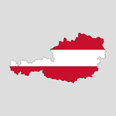 Fototapeta premium Outline map of the country of Austria. Vector illustration