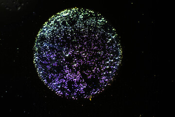Reaction of liquid bubbles