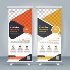 Corporate Roll-Up Ad Promotional Layout Stand Banner