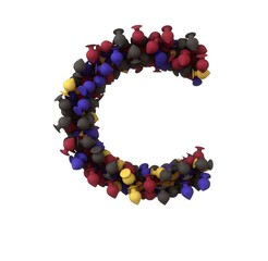 Butt Plug  Themed Font  Letter C